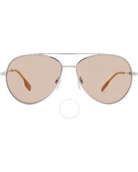 Burberry - Brown Photochromatic Pilot Sunglasses Be3147 1344m4 58 - Lyst