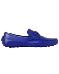 Ferragamo - Grazioso Leather Gancini Ornament Moccasins, Size 7 - Lyst