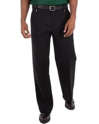 Burberry - Straight Leg Wool Trousers, Brand Size 50 (Waist - Lyst