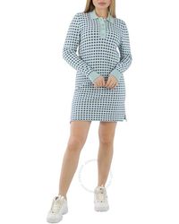 Barrie - Gingham Cashmere And Cotton Midi Dress - Lyst