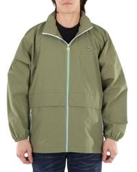 Lacoste - Water-Repellent Removable Hood Windbreaker, Brand Size 50 Us - Lyst