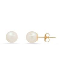 Kylie Harper - 10K 6Mm Genuine Pearl Stud Earrings - Lyst