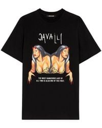 Roberto Cavalli - Logo Graphic Print Cotton T-Shirt - Lyst