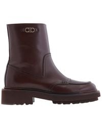 Ferragamo - Oreste Leather Bootie - Lyst