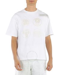Roberto Cavalli - Optical Embroidered Lucky Symbols T-shirt - Lyst