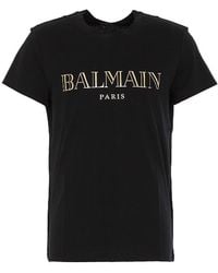 Balmain - Logo Embossed Cotton T Shirt - Lyst