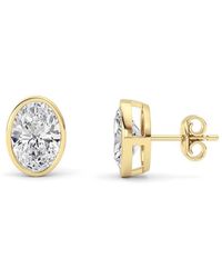 Mure And Co - 4Ctw Oval Shaped Lab Grown Diamond (F/Vs) Stud Earrings - Lyst