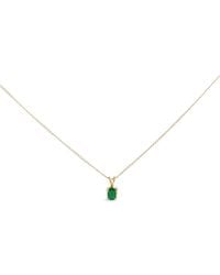Haus of Brilliance - 14K 6X4Mm Oval Shaped Emerald Solitaire Pendant Necklace - Lyst