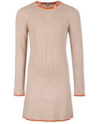 MSGM - Girls Crew Rib Knit Long Sleeve Dress - Lyst