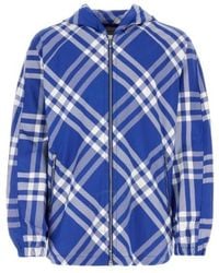 Burberry - Check-Pattern Hooded Zip-Up Polyamide Jacket - Lyst