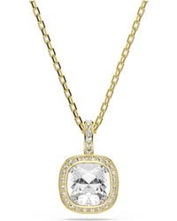Swarovski - Una Angelic Pendant, Cushion Cut, 18K Finish - Lyst