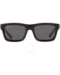Ray-Ban - Warren Bio Based Dark Grey Rectangular Sunglasses Rb4396 667787 54 - Lyst