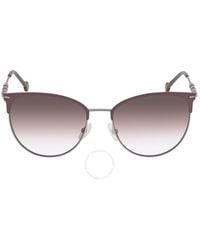 Carolina Herrera - Brown Violet Square Sunglasses Ch 0037/s 0kts Qr 58 - Lyst