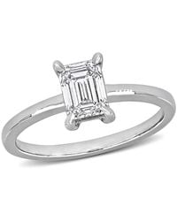 Created Forever - 1Ct Tw Emerald-Cut Lab Grown Diamond Solitaire Engagement Ring - Lyst