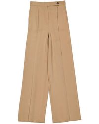 Ferragamo - Viscose Cady Tailored Trousers, Brand Size 36 Us - Lyst