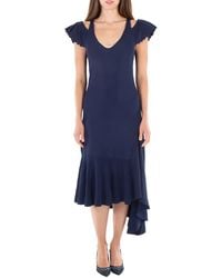 JW Anderson - Ribbed Ruffle Dress - Lyst