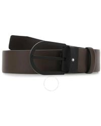 Montblanc - Horseshoe Buckle 35 Mm Leather Belt - Lyst