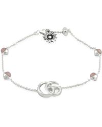 Gucci - Double G Bracelet With Flower - Lyst