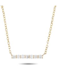 LB Exclusive - 14K 0.10Ct Diamond Bar Necklace - Lyst