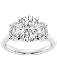 Brilliant Diamond - 4.25 Carat Oval Lab Grown 3 Stone Engagement Diamond Ring - Lyst