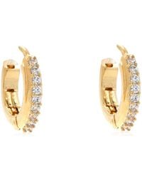 Swarovski - Matrix Pierced Earrings Mini Hoop Shiny Clear - Lyst