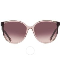 Carolina Herrera - Burgundy Shaded Cat Eye Sunglasses Ch 0063/s 0c19/3x 58 - Lyst