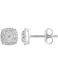 Brilliant Diamond - 1/3 Carat Lab Grown Halo Diamond Stud Earrings - Lyst