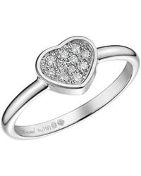 Chopard - Happy Hearts 18K 0.12 Ct Diamond Ring - Lyst