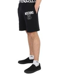 Moschino - Logo-print Organic-cotton Shorts - Lyst
