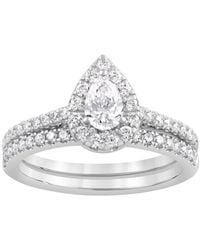 Brilliant Diamond - 14K 1 Cttw Lab Grown Diamond Pear Bridal Set (G-H, Si1-Si2) - Lyst
