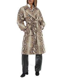 Stella McCartney - Python Print Trench Coat, Brand Size 38 (Us - Lyst