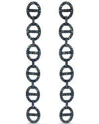 Haus of Brilliance - Sterling 1.0 Cttw Diamond Linked Circle Drop Earrings - Lyst