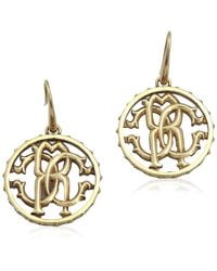 Roberto Cavalli - Rc Monogram Drop Earrings - Lyst