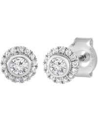 Brilliant Diamond - 9Kt 0.30 Carat Lab Grown Diamond Stud Earrings For - Lyst
