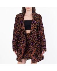 FARM Rio - Embroidered Corduroy Blazer - Lyst