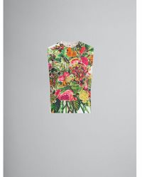 Marni - Floral Print Sleeveless Top - Lyst