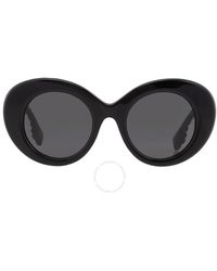Burberry - Margot Dark Grey Oval Sunglasses Be4370u 300187 49 - Lyst