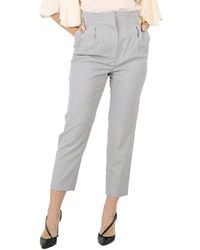 Burberry - Ladies Heather Melange Cutout Detail Wool Tailored Trousers, Brand Size 10 (Us - Lyst