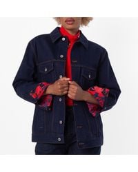 Burberry - Logo-Patch Denim Jacket, Brand Size 4 Us - Lyst