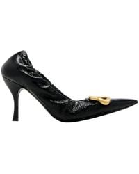 Balenciaga - Monaco Bb Leather Pumps, Brand Size 39 Us - Lyst