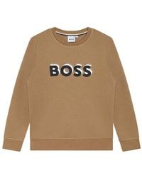 BOSS - Boys Logo-Print Crewneck Sweatshirt, Size 8Y - Lyst
