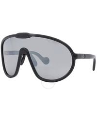 Moncler - Halometre Smoke Mirror Shield Sunglasses Ml0184 01c 00 - Lyst