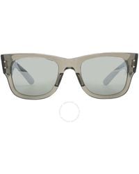 Ray-Ban - Mega Wayfarer Silver Mirror Square Sunglasses Rb0840s 66355c 51 - Lyst