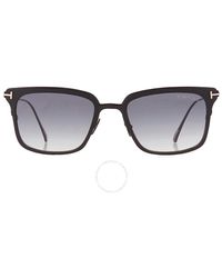 Tom Ford - Hayden Smoke Gradient Square Sunglasses Ft0831 02b 54 - Lyst