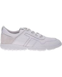 Tod's - Tods Fabric And Leather Low-Top Sneakers - Lyst