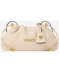 Versace - Tag Mini Nappa Leather Bag - Lyst