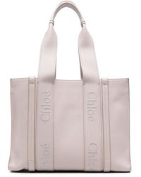 Chloé - Medium Woody Leather Tote Bag - Lyst