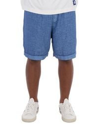 Burberry - Equestrian Knight Applique Linen Shorts - Lyst