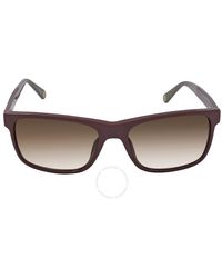 Carolina Herrera - Brown Gradient Rectangular Sunglasses - Lyst