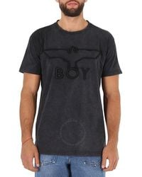 BOY London - Washed Boy 3d Embbroidered Cotton T-shirt - Lyst